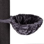 Happypet Liegemulden für XXL Kratzbaum Schlafmulde Zubehör für große Katzen (Maine Coon) Ø 45cm, Anthrazit