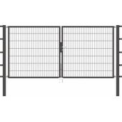 Alberts Doppeltor Flexo mit Zubehör | anthrazit | Breite 300 cm | Höhe 140 cm 
(650360)