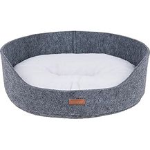 Bild für amiplay Hundeliegeplatz/Katzenliegeplatz Oval 2 in 1 Hygge S/M/L (S 47[x ] x39[y] x17[h] cm, Grau)