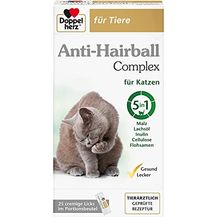 Bild für Doppelherz Anti-Hairball Complex für Katzen – Mit wertvollen Faserstoffen und Ölen zur Unterstützung der Verdauung bei Haarballen – 25 cremige Licks