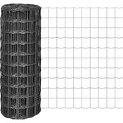 vidaXL Eurozaun Stahl 10 x 1 m Grau