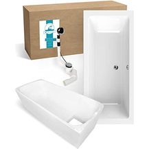 Bild für Calmwaters® Premium Badewanne Komplettset 180x80 cm mit Wannenträger & Ablaufgarnitur