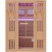 Dewello Sauna MINTO 150x130 Finnische Sauna, 3 Personen, Saunaofen Harvia 4,5KW, BxTxH: 150 x 130 x 190 cm