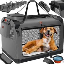 Bild für Lovpet® Hundebox Hundetransportbox faltbar Inkl.Hundenapf S 49,5x34,5x35cm Transporttasche Hundetasche Transportbox für Haustiere