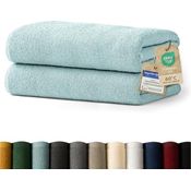 Blumtal Saunatuch, Hellblau, 80x200 cm, Oeko-Tex® Standard 100, 100% Baumwolle, für Freizeit und Wellness