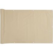 vidaXL Balkon-Sichtschutz Beige 120x400 cm Oxford-Gewebe