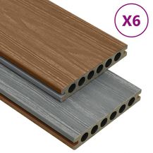 Bild für WPC Terrassendielen mit Zubehör Braun und Grau 15 m² 4 m