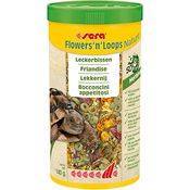 sera Flowers and Loops Nature 1000 ml (140 g) - Vegetarisches Landschildkrötenfutter mit 50% Blumenanteil und Mineralstoffverhältnis von 2:1