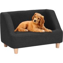 Bild für vidaXL Hundesofa Schwarz 60x37x39 cm Leinen