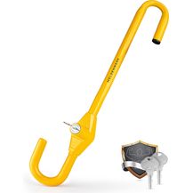 Bild für Heldenwerk Lenkradkralle Diebstahlsicherung Lenkradsperre Auto universal gelb 	Maße: 63x12x5cm	Farbe: gelb	Material: gehärteter Stahl
