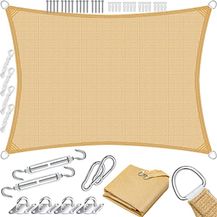 Bild für KESSER Sonnensegel Sonnenschutz Windschutz HDPE Gewebe wasserabweisend & windabweisend 5-Fach quer vernäht robust & stabil Schattenspender Garten Balkon Terrasse Rechteck