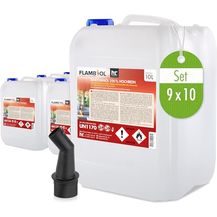 Bild für Höfer Chemie 90 L FLAMBIOL® Bioethanol 99,9% Hochrein (9 x 10 L)