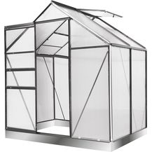 Bild für "BRAST Gewächshaus Aluminium mit Fundament rostfrei 130x190x195cm