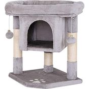 lionto Kratzbaum Kletterbaum Katzenkratzbaum Katzenbaum Höhe 60 cm, hellgrau