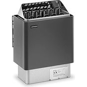 Uniprodo UNI_SAUNA_G9.0KW, elektrischer Saunaofen mit 9 kW für Trockensaunen, grau/silberfarben, 30-110 °C, inkl. Überhitzungsschutz