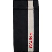 Cawoe Saunatuch 6238, Schwarz, 80x200 cm, hochwertiger Frottierstoff für Freizeit und Wellness