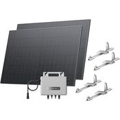 EcoFlow STREAM Balkonkraftwerk, 800 W Mikrowechselrichter mit 2 × 400 W PV Solarpanels und Halterung (Garten/Boden) 0% MwSt.