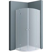 Bild für doporro Viertelkreisdusche Duschkabine Ravenna02VS 80x80x190cm Duschabtrennung inkl. flache-Duschwanne ESG-Sicherheitsglas Satiniert Easy-Clean-Beschichtung