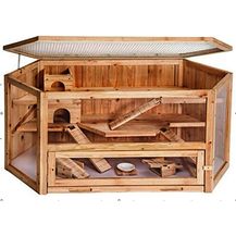 Bild für HTI-Line Hamsterkäfig Gino Hamsterkäfig Kleintiervilla Kleintierstall Holzkäfig Nagerstall Mäusekäfig Kleintierstall Holz