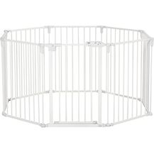 Bild für PawHut Welpenauslauf Freigehege für Hund Schutzgitter mit Tür Kaminschutzgitter Flexible klappbar 8 Paneele je 60 x 76 cm Weiß