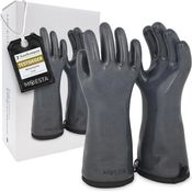 Moesta BBQ Grillhandschuhe HeatPro Hitzehandschuhe - anthrazit, hitzebeständig, Maschinenwäsche, hygienisch, Softies Innenfutter