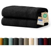 Blumtal Saunatuch, Schwarz, 80x200 cm, Oeko-Tex® Standard 100, 100% Baumwolle, 500 g/m², weich und formstabil