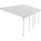 Canopia by Palram Terrassenüberdachung Alu Feria 3X7.30 Polycarbonat Hohlkammerplatten Pergola 730 x 300 cm Weiss zur Überdachung ihrer Terrasse