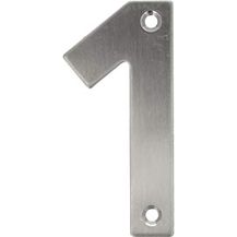 Bild für Edelstahl Hausnummern 0-9 Buchstaben A-I matt gebürstet Hauswandnummern Türnummern Türbeschriftung Ziffern Hausziffern Zahlen (Zahl 1)