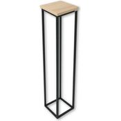 holz4home® Blumenständer Dekoständer MDF Sonoma Eiche mit Metallgestell, Loft- und Industriestil, natürlicher Look