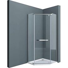 Bild für doporro Fünfeckdusche Duschkabine Rav08K 80x80x195cm Duschabtrennung ESG-Sicherheitsglas Klarglas inkl. Easy-Clean-Beschichtung