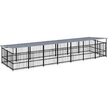 Bild für vidaXL Outdoor Hundezwinger Dach Stahl 13,14m² Hundehütte Hundekäfig Hundehaus, robuste Konstruktion, pulverbeschichtet (vidaXL)