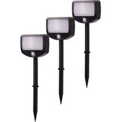 Northpoint LED Batterie Strahler Fluter Sicherheitsleuchte 3er Set mit Funk-Aktivierung Bewegungsmelder Dämmerungssensor (Outdoor)