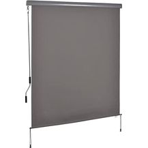 Bild für Outsunny Senkrechtmarkise Balkonmarkise Vertikalmarkise Windschutz Seitenrollo Sichtschutz mit Handkurbel Polyesterstoff+Aluminium Grau 160 x 250 cm