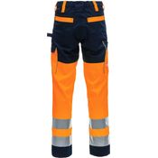 NITRAS MOTION TEX VIZ lange Warnschutz Arbeitshose | orange | Gr. 50