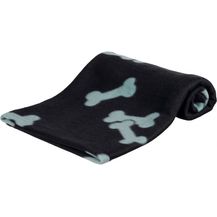 Bild für Trixie Fleecedecke Beany schwarz mit hellen Knochen