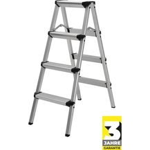 Bild für Craftfull Doppel-Klapptritt CF-131A Trittleiter Stufenstehleiter Alu Leiter (2 x 4 Stufen)