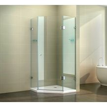 Bild für Fünfeckdusche Fünfeck Eckdusche Duschkabine Duschabtrennung Eckdusche ESG Glas Klarglas Größe:80 x 80 x 190 cm ohne Duschtasse und Ablauf Einstieg: DIN links