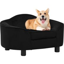 Bild für vidaXL Hundesofa Schwarz 67x47x36 cm Plüsch