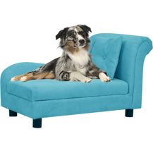Bild für vidaXL Hundesofa mit Kissen Türkis 83x44x44 cm Plüsch 13583