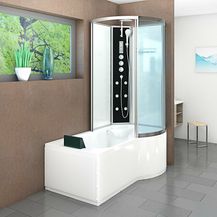 Bild für Wanne Duschtempel Badewanne Dusche Duschkabine K50-L03 170x98cm OHNE 2K Scheiben Versiegelung