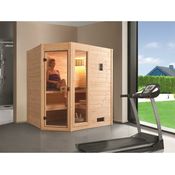 WEKA Massivholzsauna VALIDA Eck 1 GTF inkl. 4,5 kW BioS Ofen Sparset 2, 189x139x203,5 cm, naturbelassen