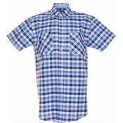 Planam Countryhemd 1-4 Arm Gr. 41-42 blau kariert