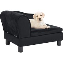 Bild für vidaXL Hundesofa Schwarz 57x34x36 cm Plüsch