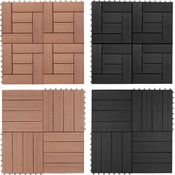 Casaria WPC Fliesen 55x Mosaik Anthrazit Holzfliesen 30x30cm