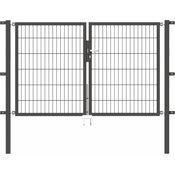 Alberts Doppeltor Flexo mit Zubehör | anthrazit | Breite 200 cm | Höhe 120 cm 
(648435)