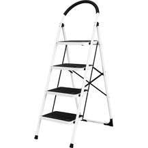 Bild für Craftfull Klapptritt CF-130A Trittleiter Aluminium Leiter Haushaltsleiter weiß (4 Stufen)