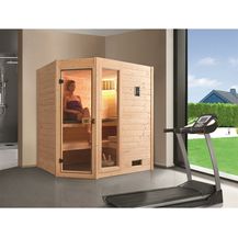 Bild für WEKA Massivholzsauna VALIDA Eck 1 GTF inkl. 5,4 kW OS Ofen Sparset 1