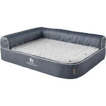 Bild für Knuffelwuff orthopädisches Eck Hundebett Arizona Grau