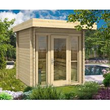 Bild für FinnTherm Saunahaus Lupoa-44 Gartensauna 3 Sitzbänke aus Holz Sauna Wandstärke 44 mm Außensauna