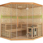 HOME DELUXE Traditionelle Sauna SKYLINE BIG - XL mit Kunststeinwand